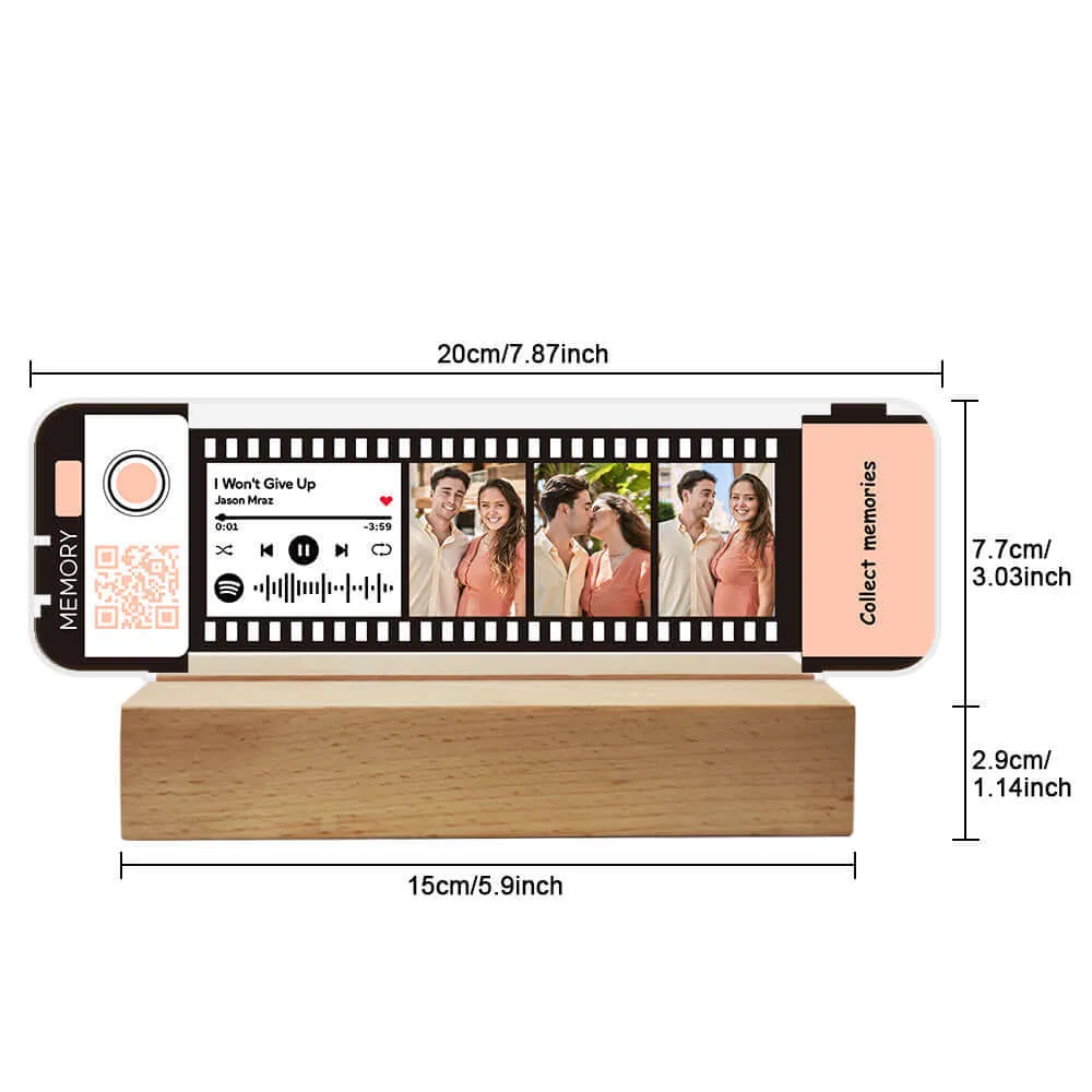 Custom Spotify Code Acrylic Music Filmstrip Plaque Night Light