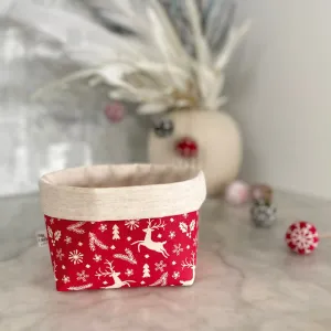 Dasher and Dancer Christmas Fabric Box