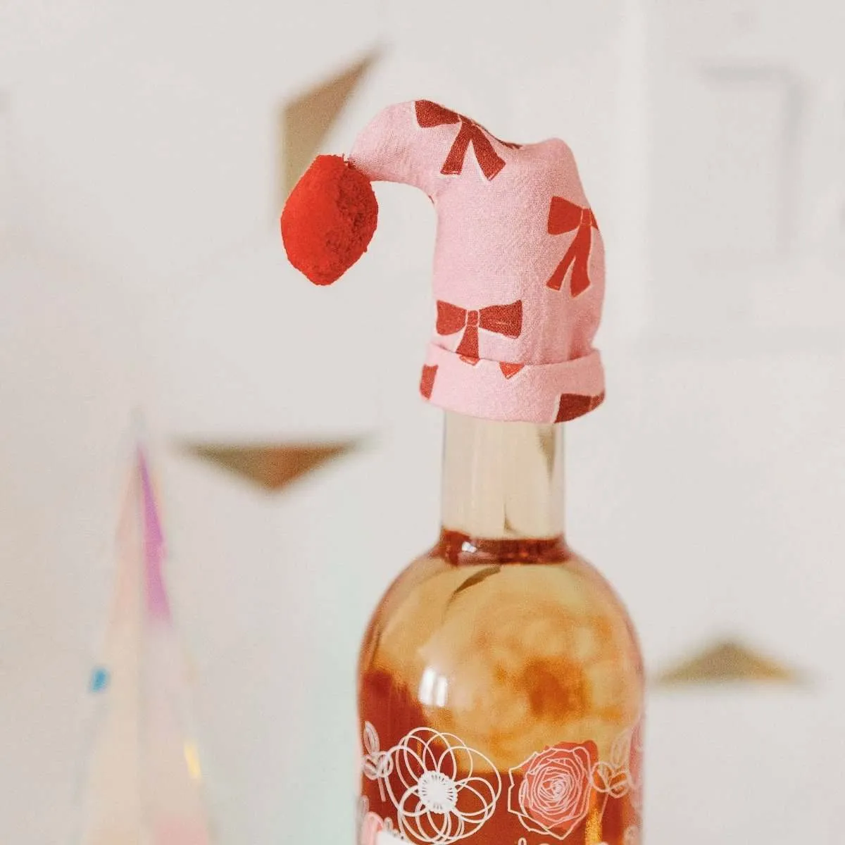 Doe A Deer | Red Bows - Wine Bottle Topper