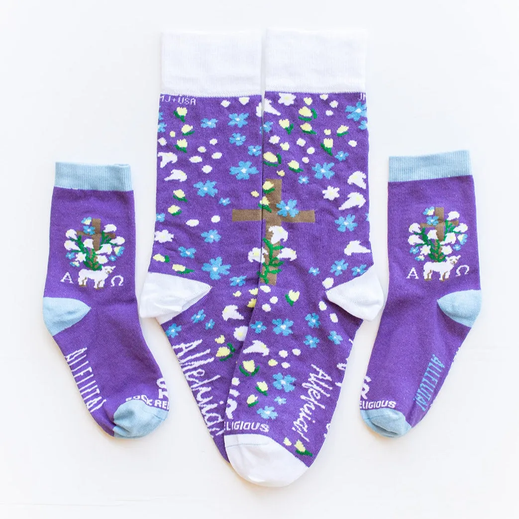 Easter Bloom Adult XL Socks