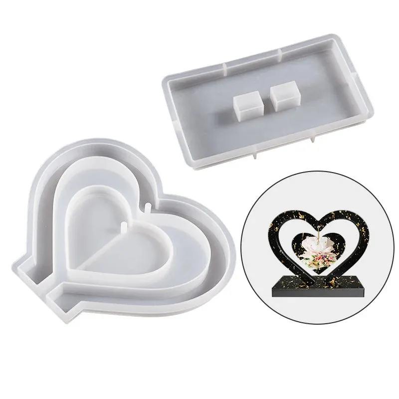 ELMAS DIY Heart-Shaped Silicone Mould for Photo Frames