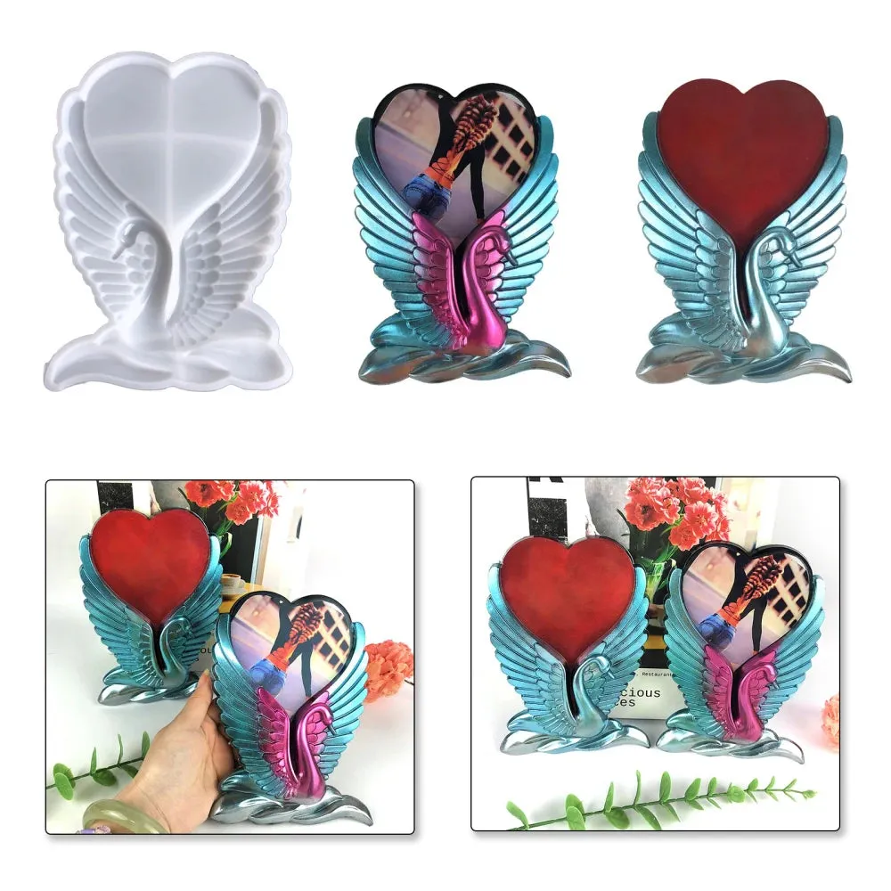 ELMAS DIY Heart-Shaped Silicone Mould for Photo Frames