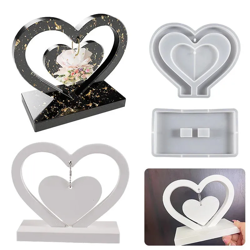 ELMAS DIY Heart-Shaped Silicone Mould for Photo Frames