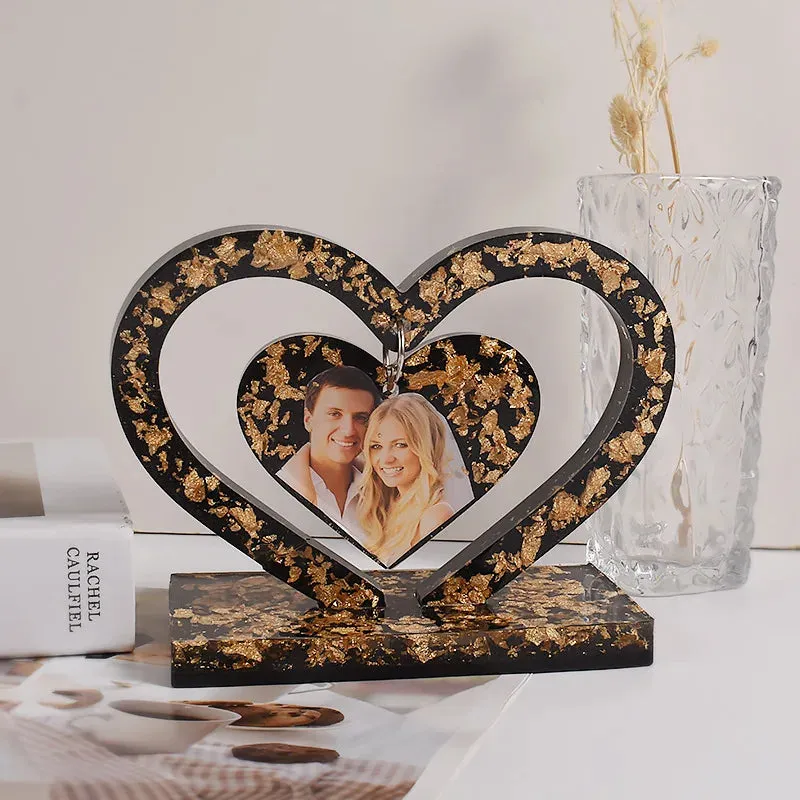 ELMAS DIY Heart-Shaped Silicone Mould for Photo Frames