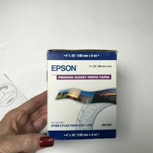 Epson Premium Glossy Photo Paper Roll 4” X 26’ - S041302 - Open Box New