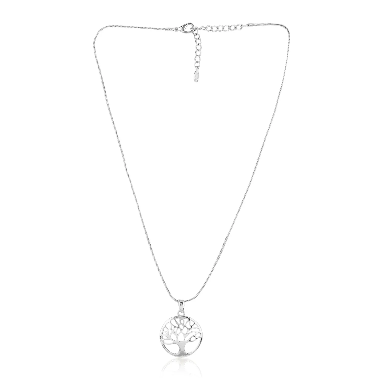 Estele - Tree of Life Silver Plated Pendant for Women / Girls