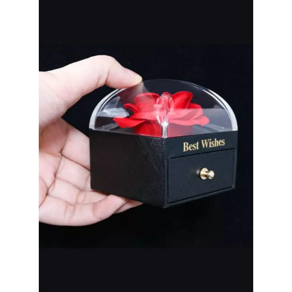 Eternal Rose Gift Box, Handmade Fresh Preserved Rose Gift for Her on Birthday,Christmas,Mother's Day,Valentine's Day (Red)