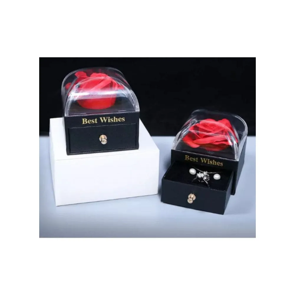 Eternal Rose Gift Box, Handmade Fresh Preserved Rose Gift for Her on Birthday,Christmas,Mother's Day,Valentine's Day (Red)