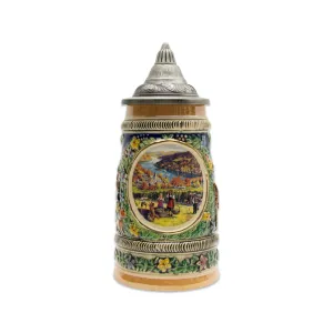 Fall in German Beer Stein .55 Liter with Metal Lid