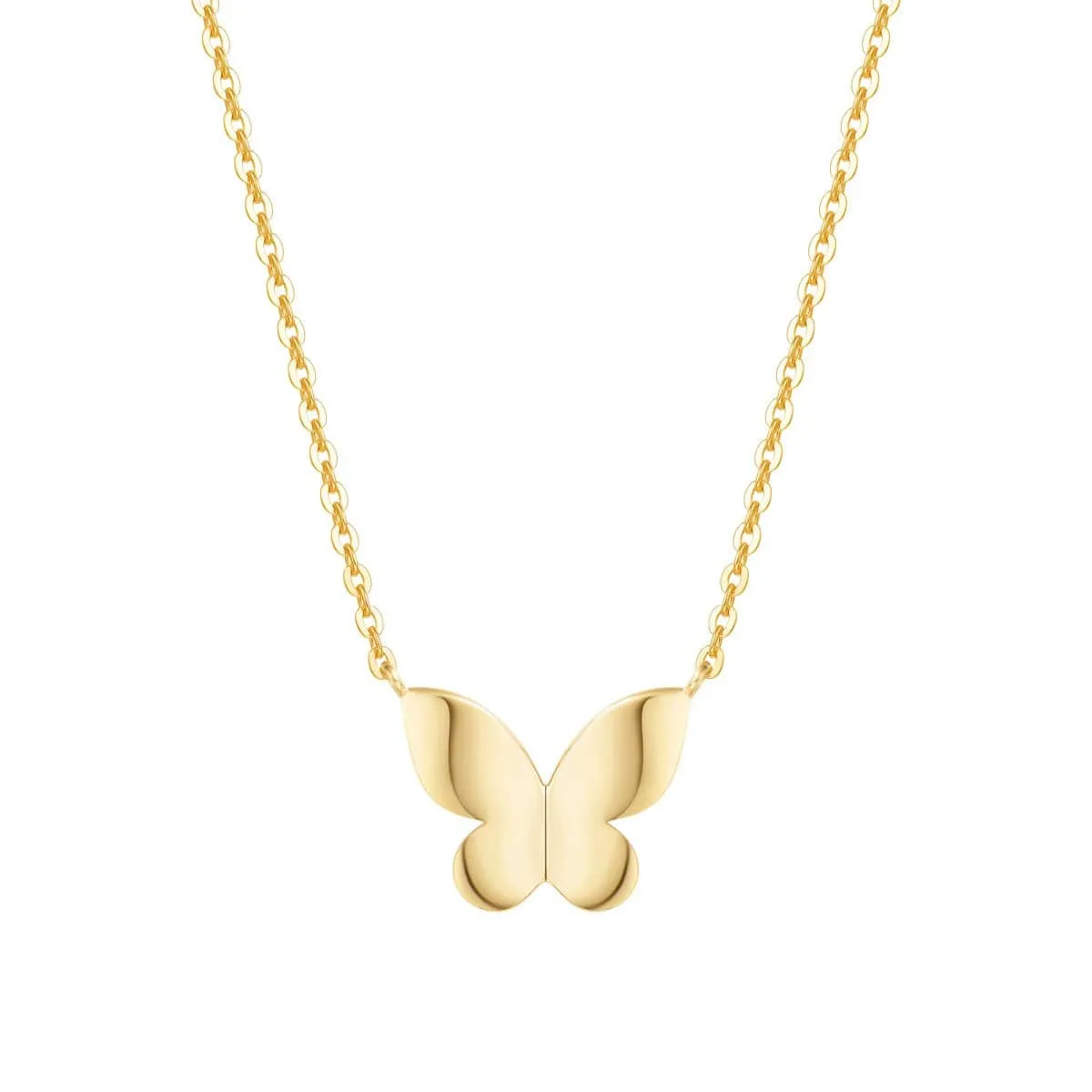 FANCIME "Dreamy Butterfly" 14K Yellow Gold Necklace