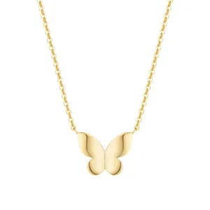 FANCIME "Dreamy Butterfly" 14K Yellow Gold Necklace