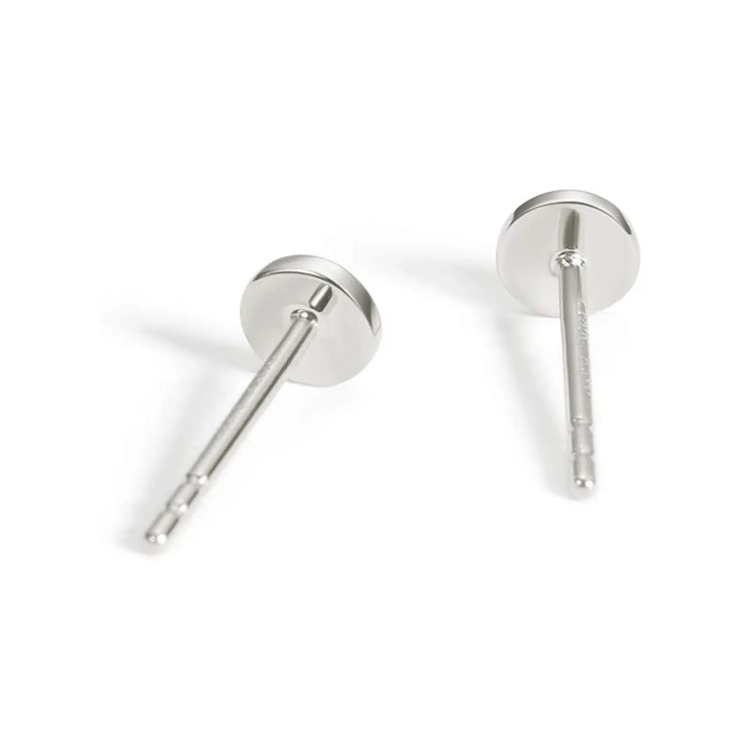 FANCIME Tiny Dot 14K Solid White Gold Studs Earrings