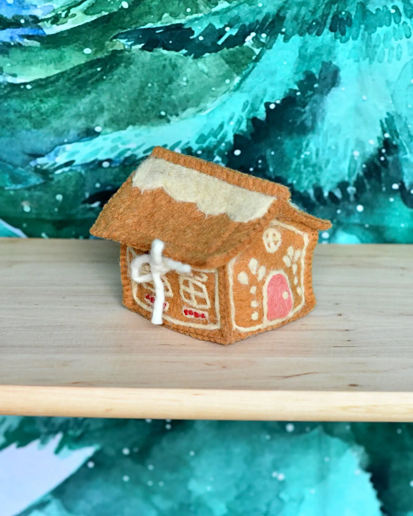 Felt Gingerbread House - Pink Door