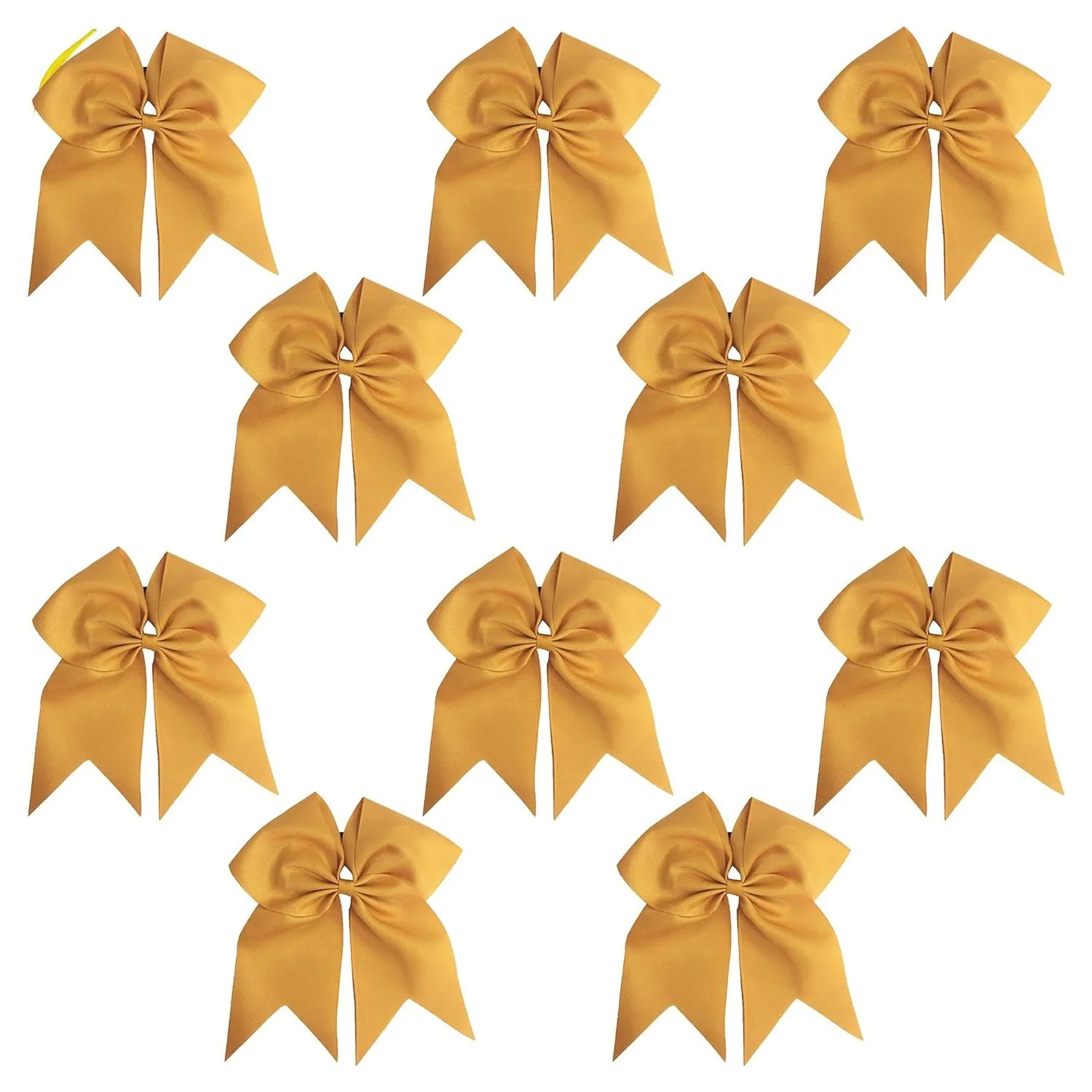 Gold Cheer Bows - 10 Pack