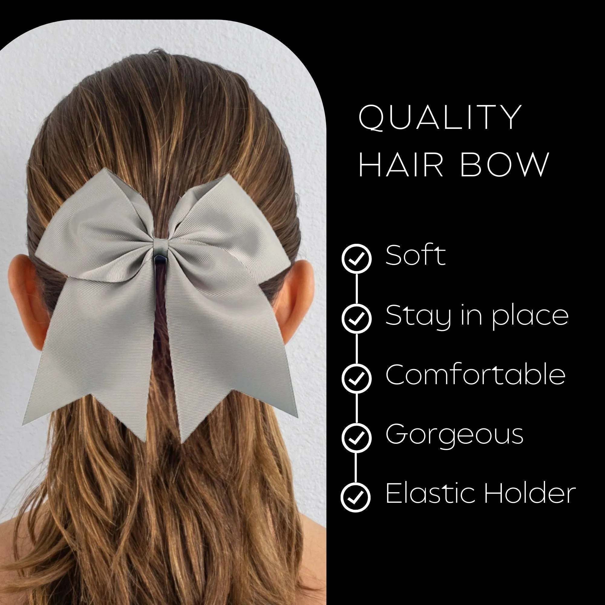 Gray Cheer Bow