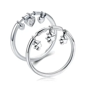 Heart-shape Tiny Pendant Finger Rings for Women