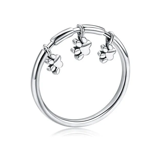 Heart-shape Tiny Pendant Finger Rings for Women