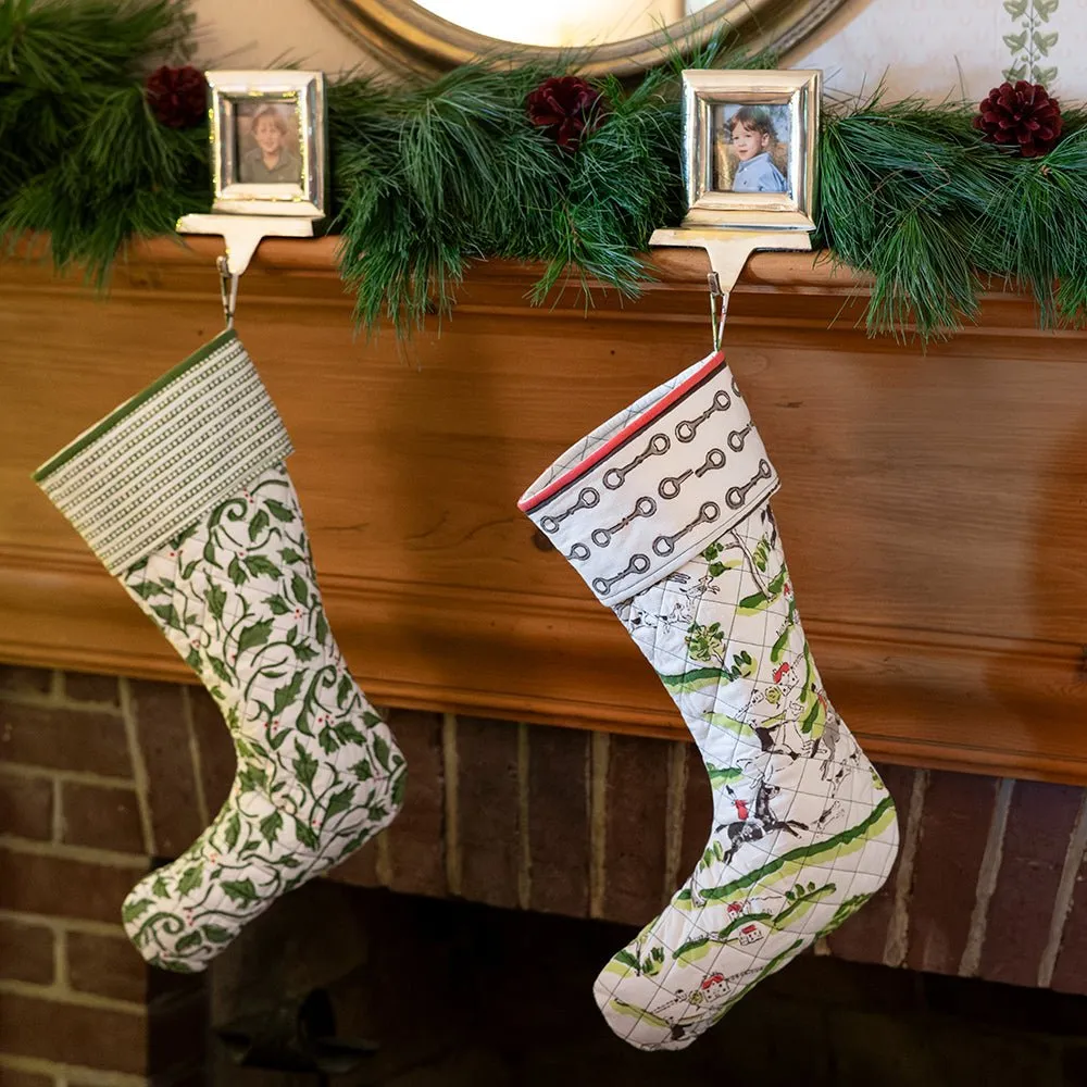 Holly Berry Quilted Stocking