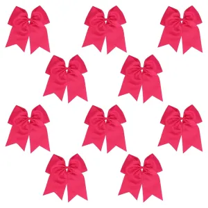 Hot Pink Cheer Bows - 10 Pack