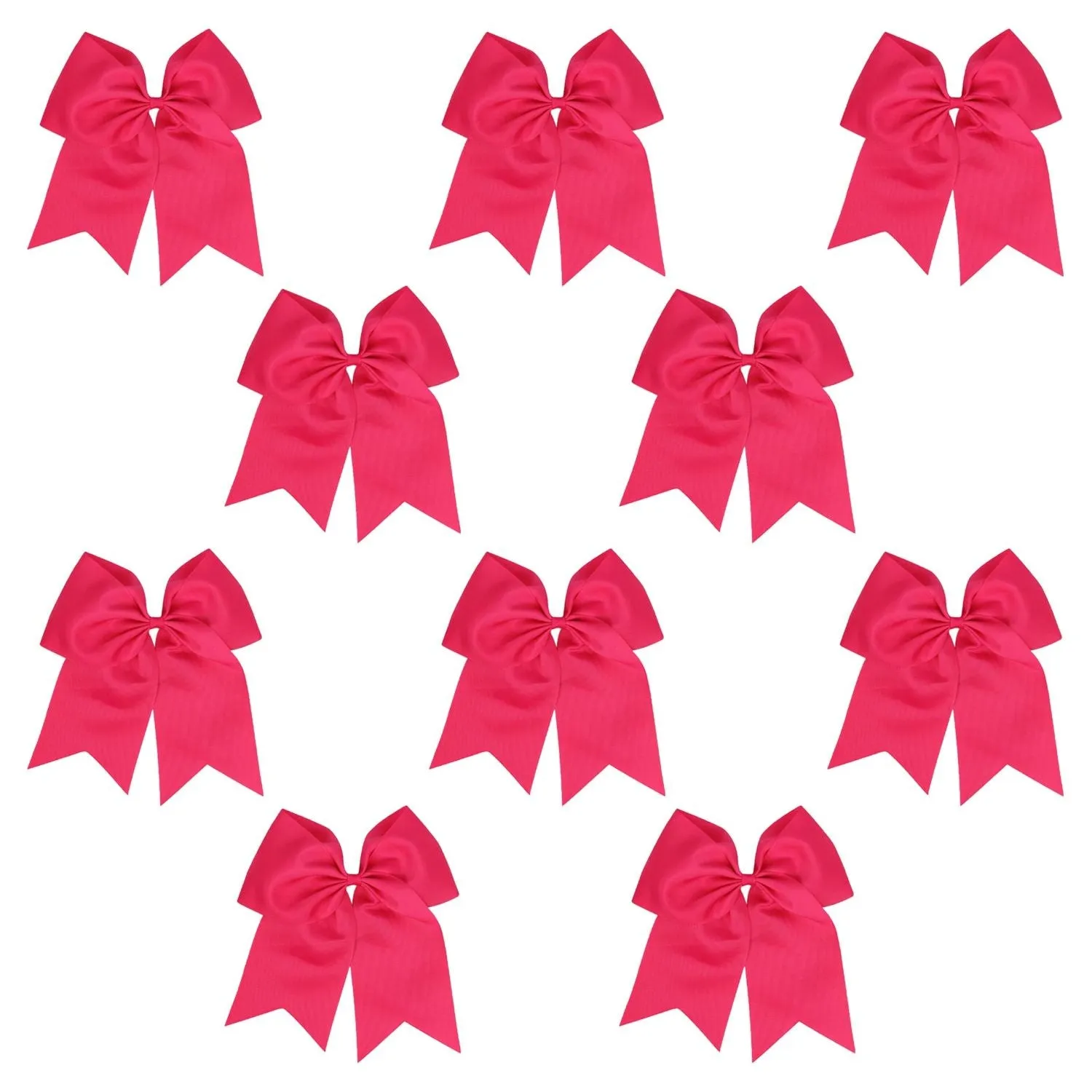 Hot Pink Cheer Bows - 10 Pack