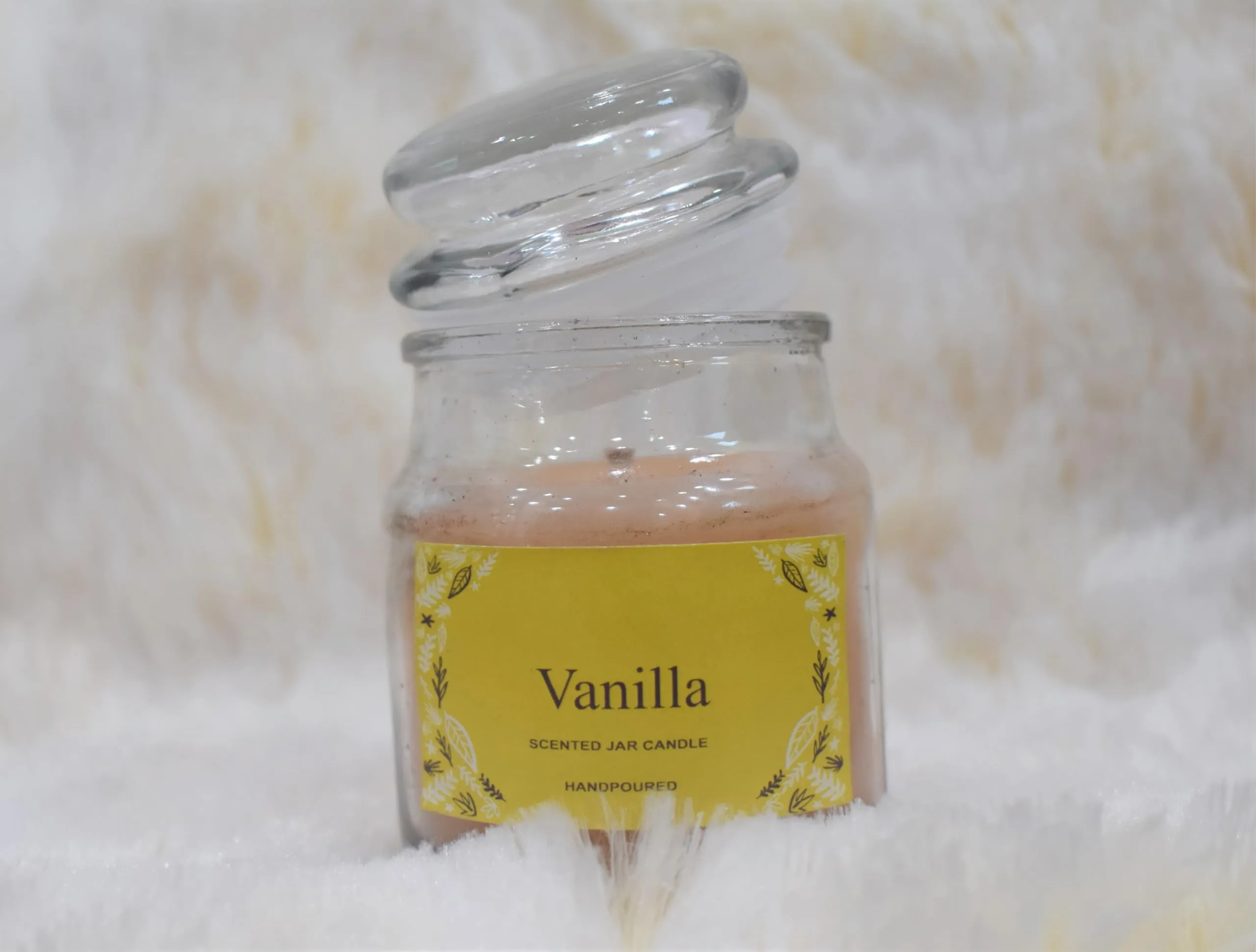 HS Candles Scented jar Candles Vanilla (18hrs)