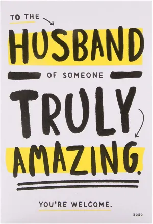 Husband Humour Birthday Greeting Card