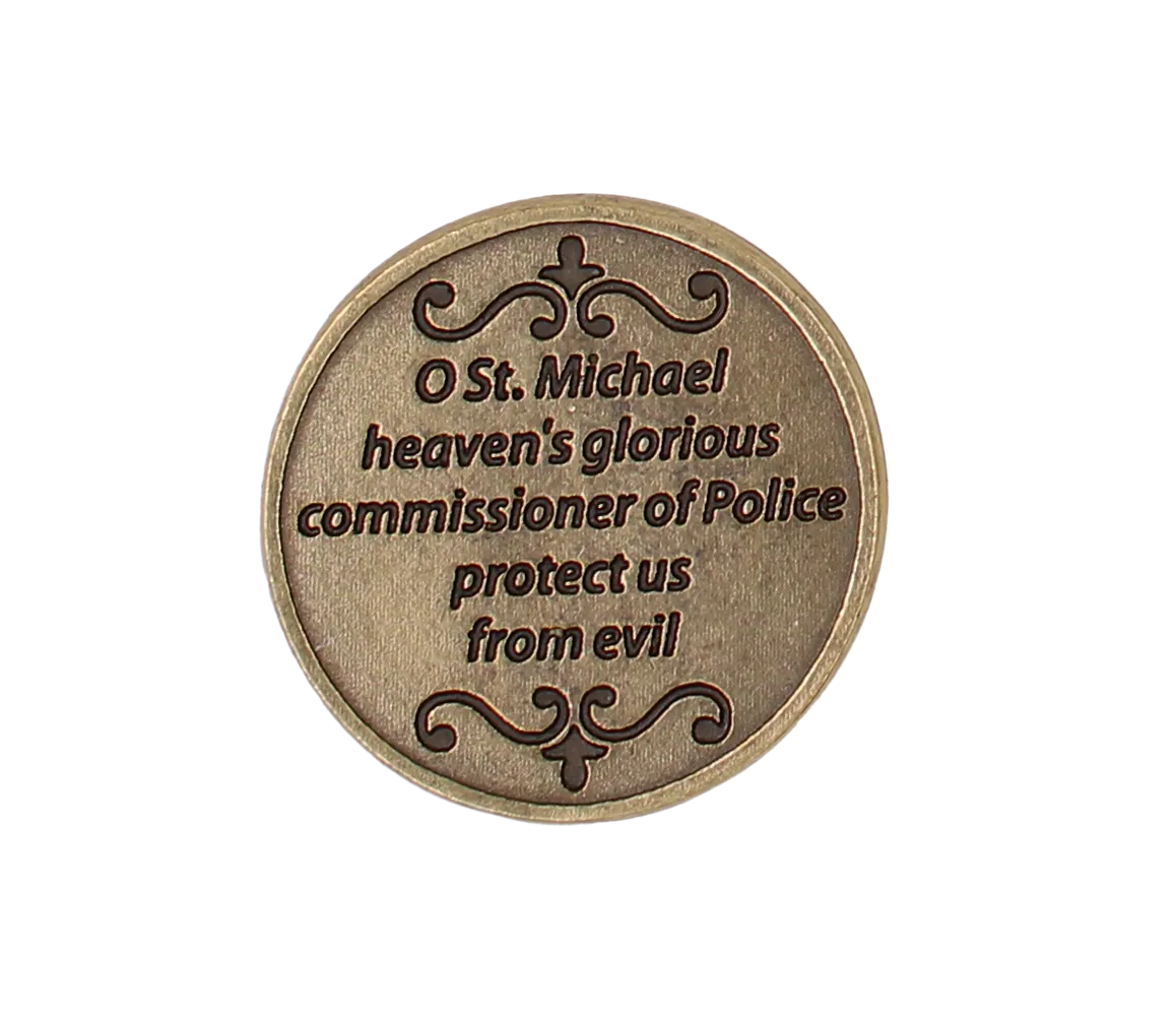 Italian Tokens - Police Prayer - St. Michael - Brass