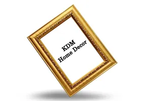 KDM HOME DECOR Photo frame 10x14 Inch Flexible Glass & Synthetic Wood Wall Hanging Modern Photo Frame for Wall Decoration Golden Color