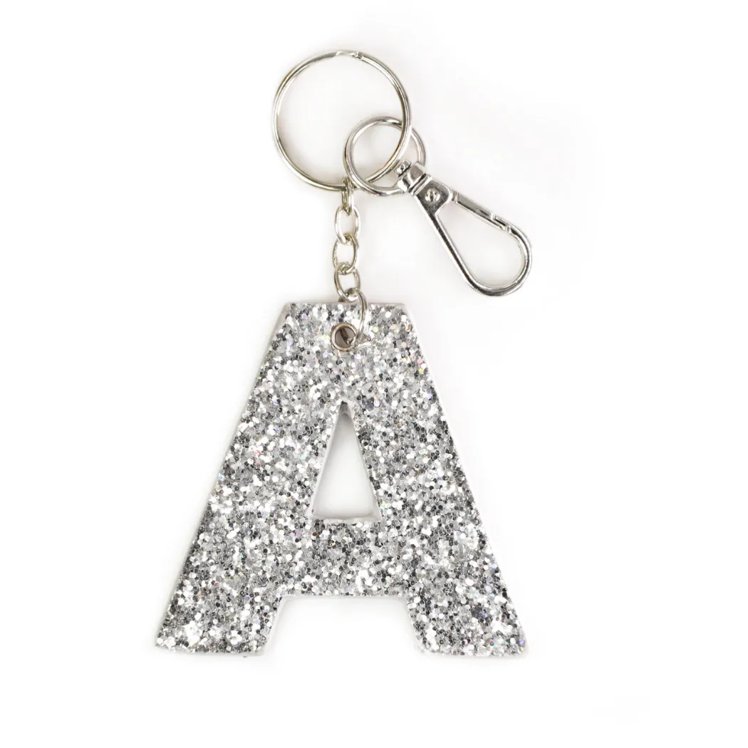 Kendall Glitter Initial Keychain - Final Sale