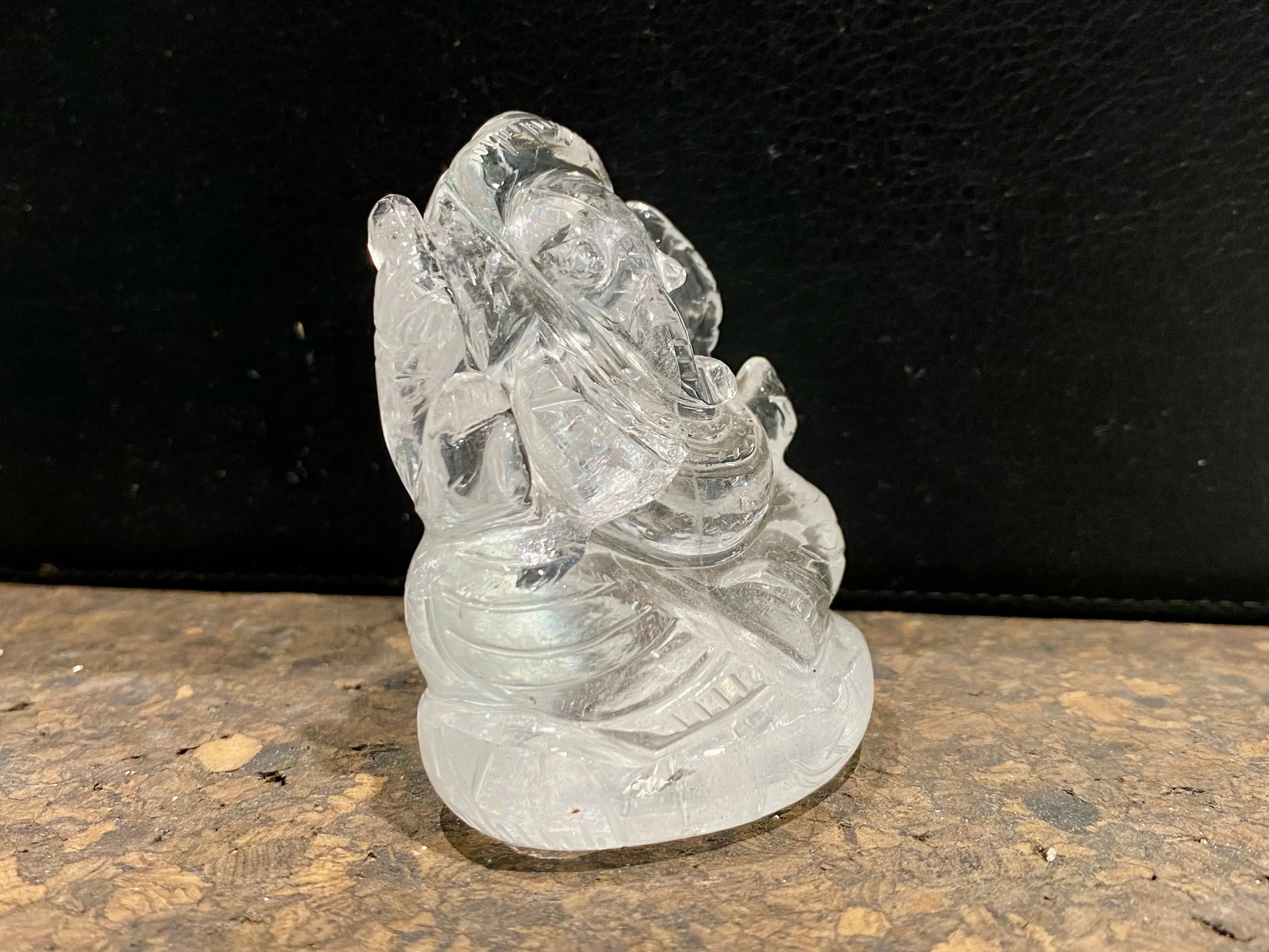 Large Rock Crystal Ganesh Statue