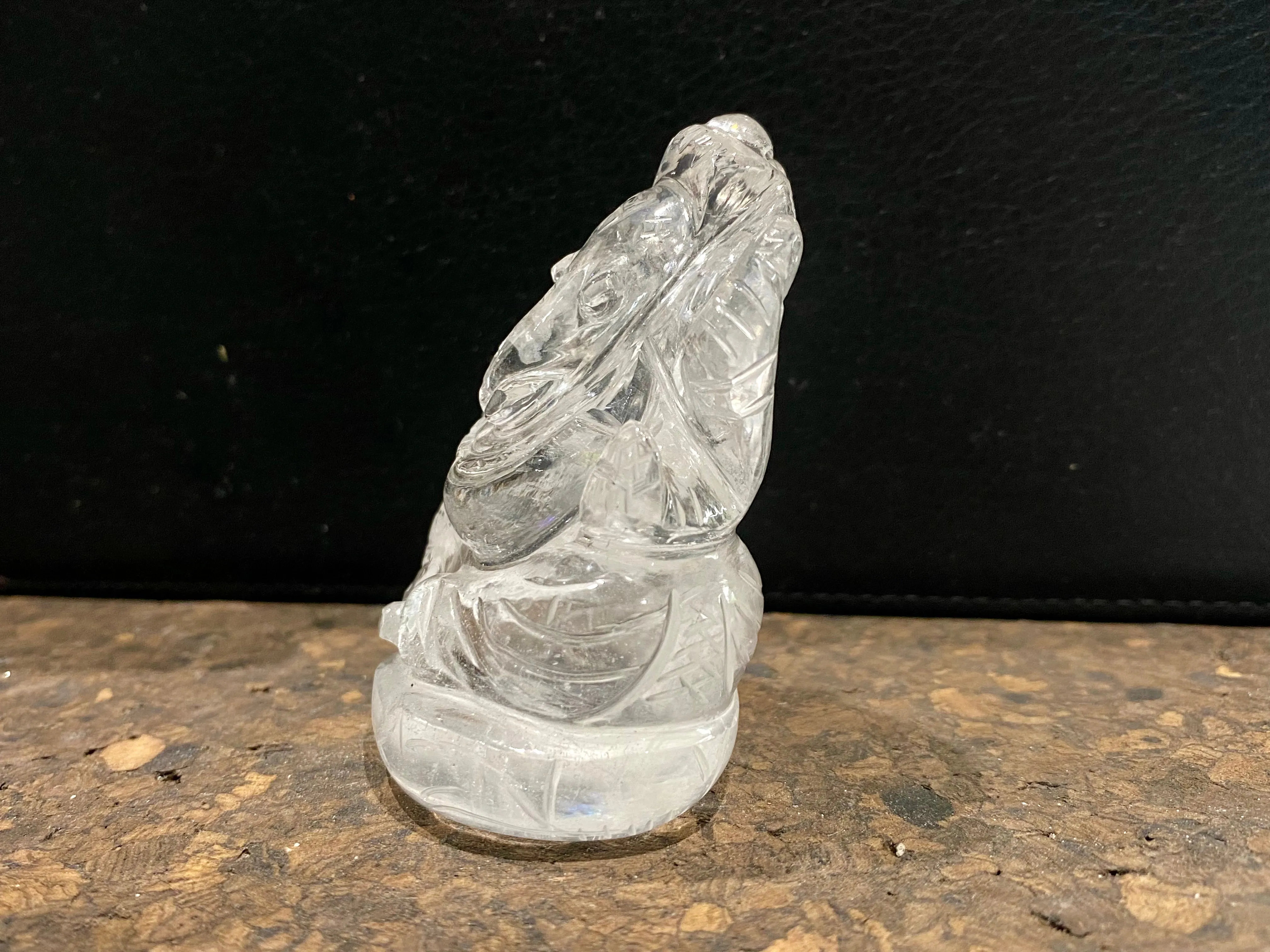 Large Rock Crystal Ganesh Statue