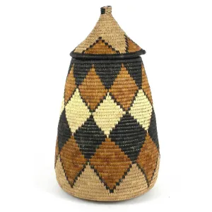 Large Zulu Wedding Basket One of a Kind Ilala Weavers 19