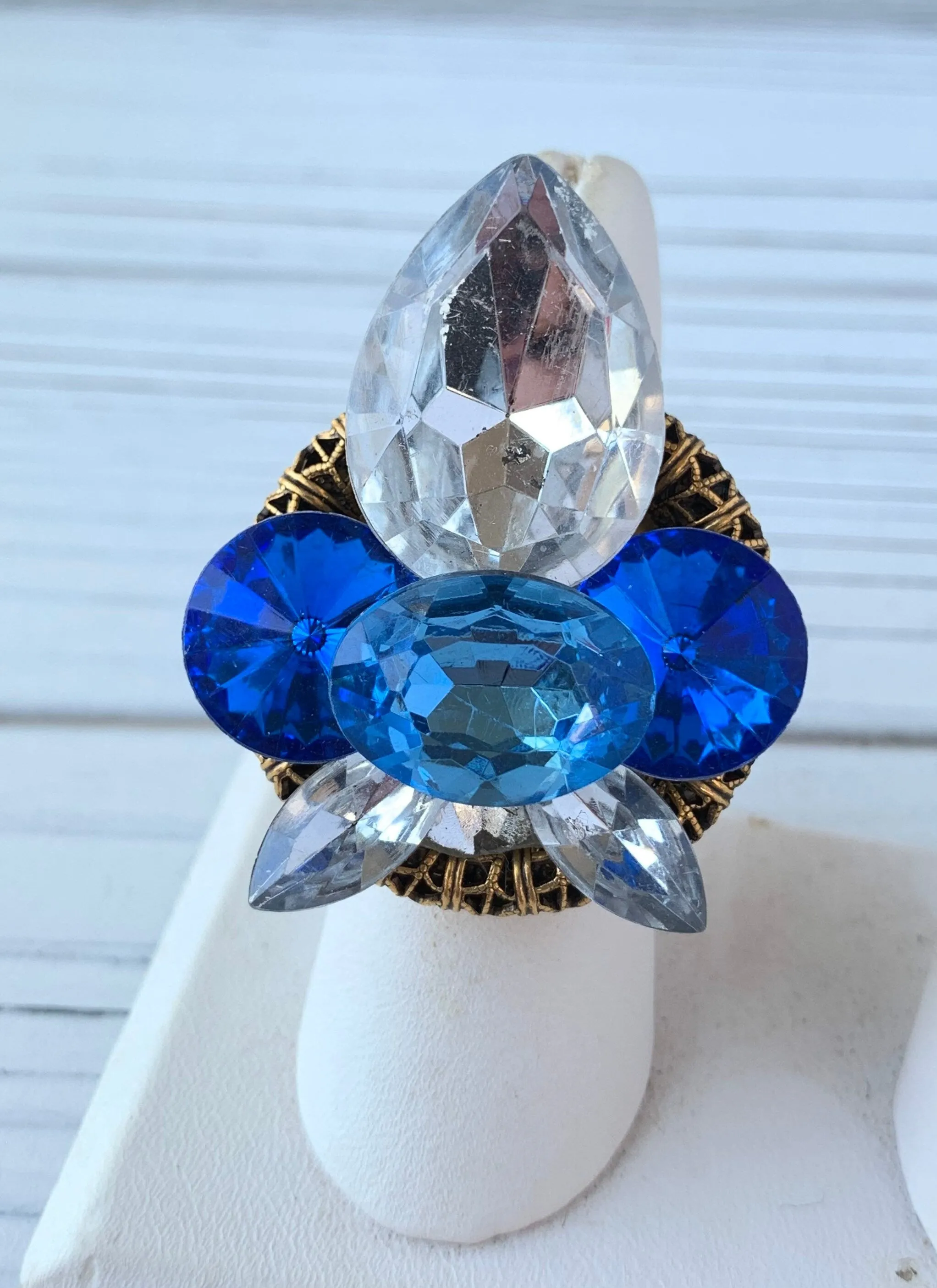 Lenora Dame One of a Kind Statement Ring in Sapphire