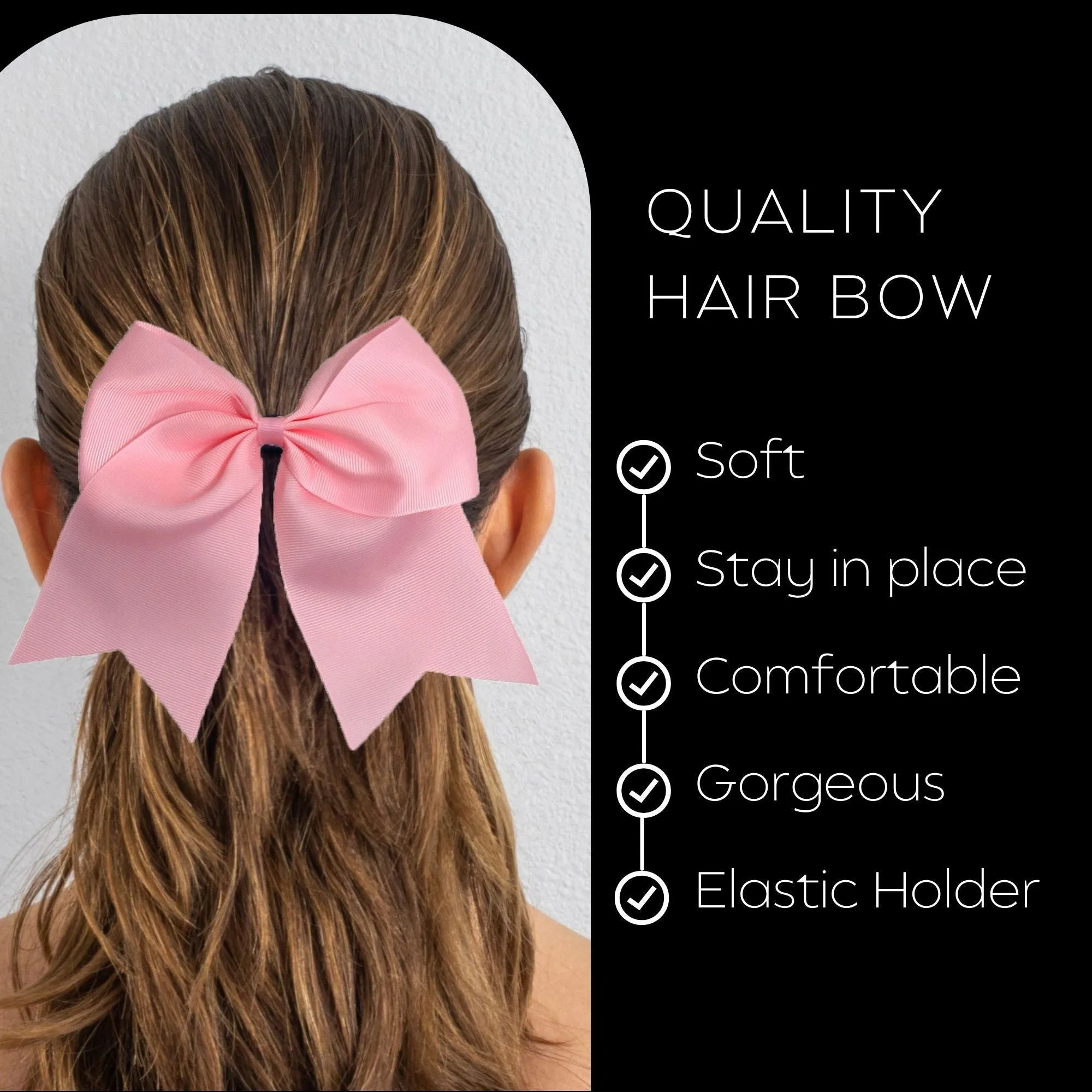 Light Pink Cheer Bows - 10 Pack