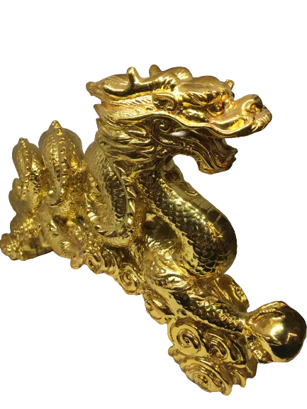 Lucky Golden Flying Dragon Statue - Best Gift Ideas!