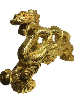 Lucky Golden Flying Dragon Statue - Best Gift Ideas!