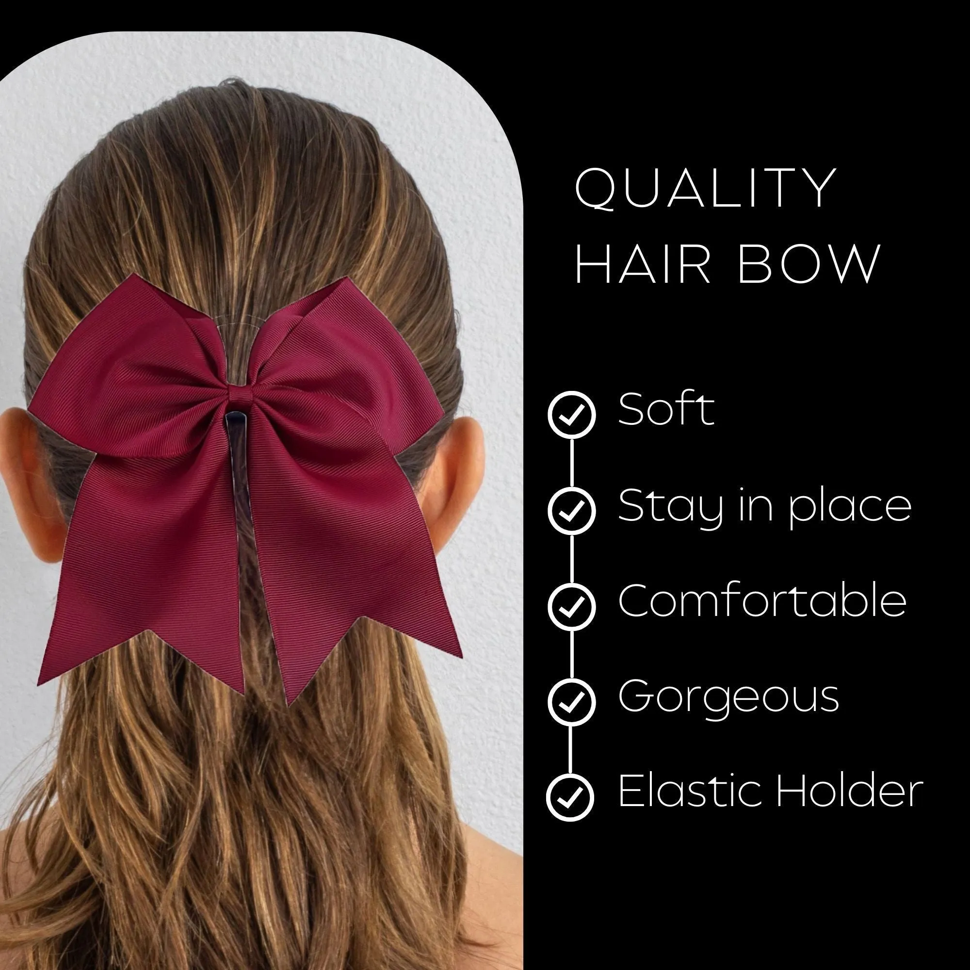 Maroon Cheer Bow