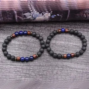 Natural Stone Double Layer Men's Bracelets