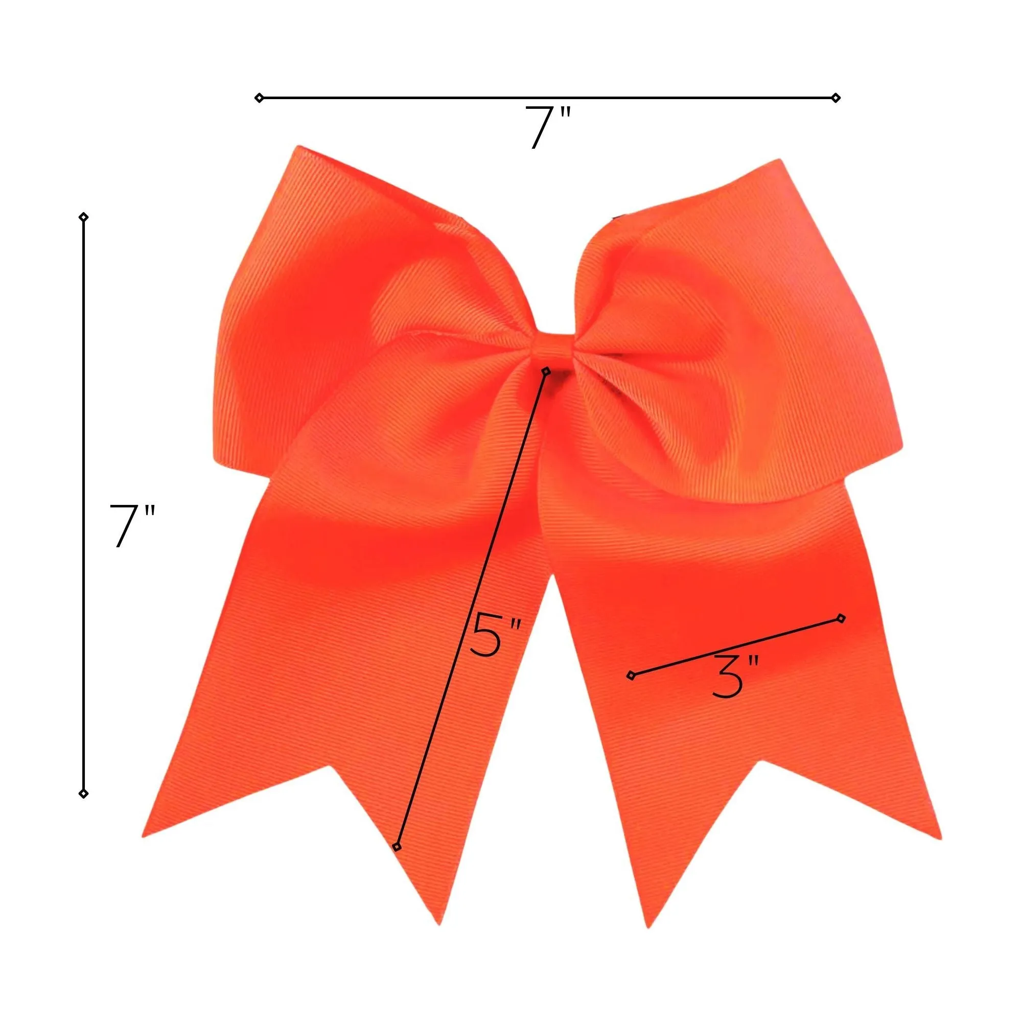 Neon Orange Cheer Bow