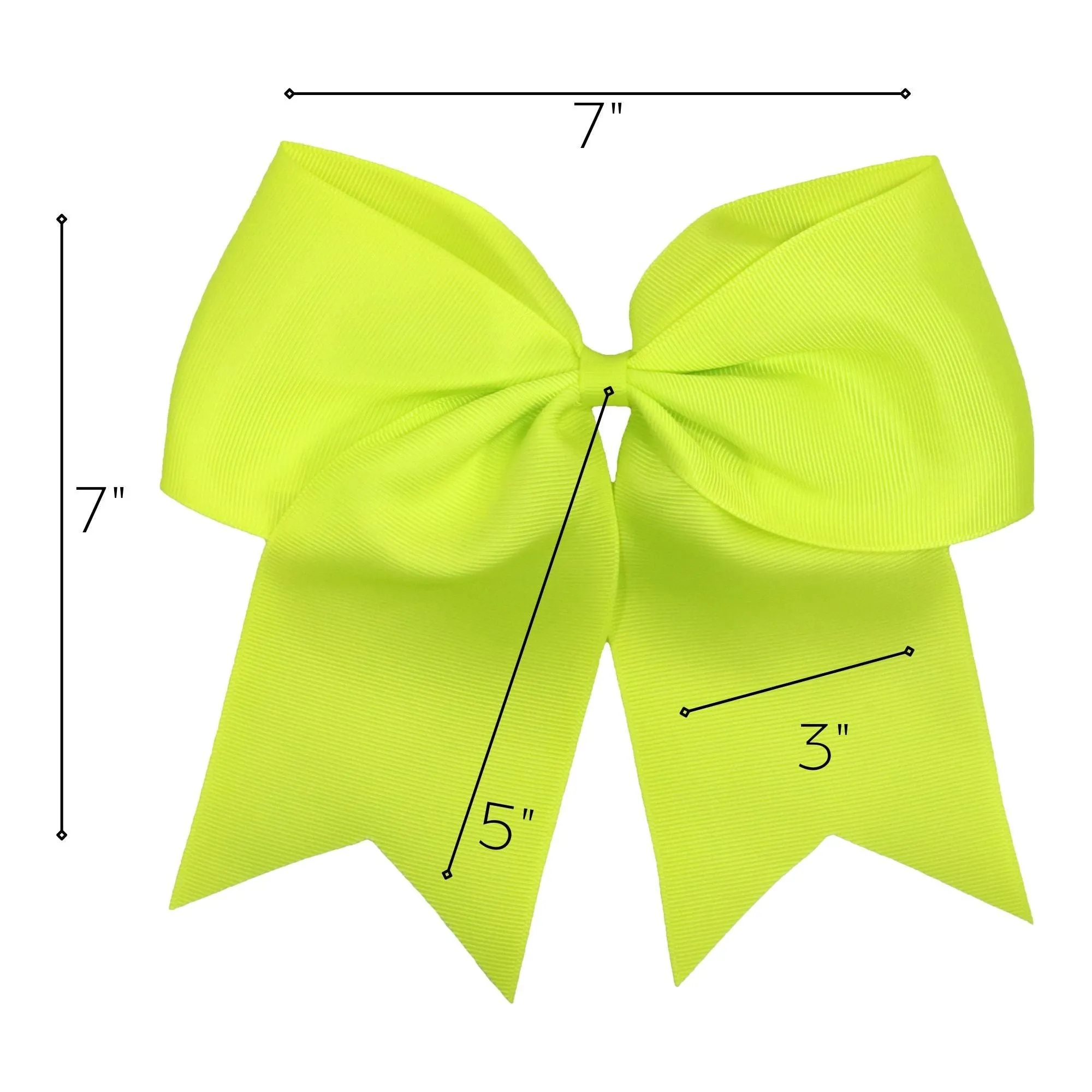 Neon Yellow Cheer Bow