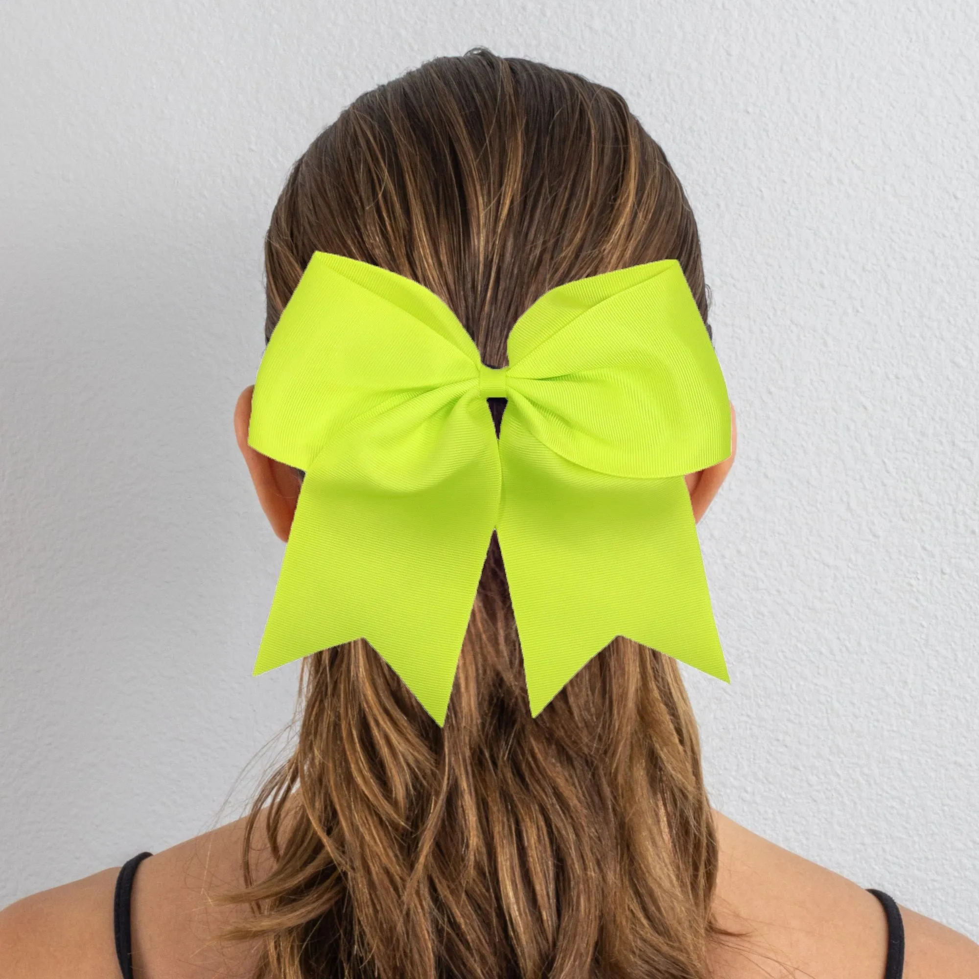 Neon Yellow Cheer Bow