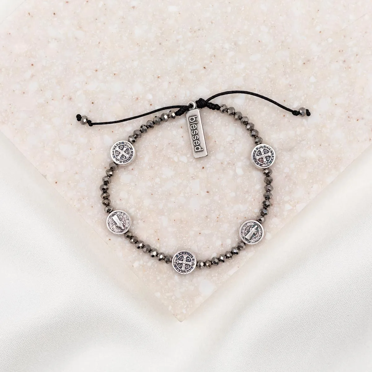 New Beginnings Crystal Benedictine Blessing Bracelet