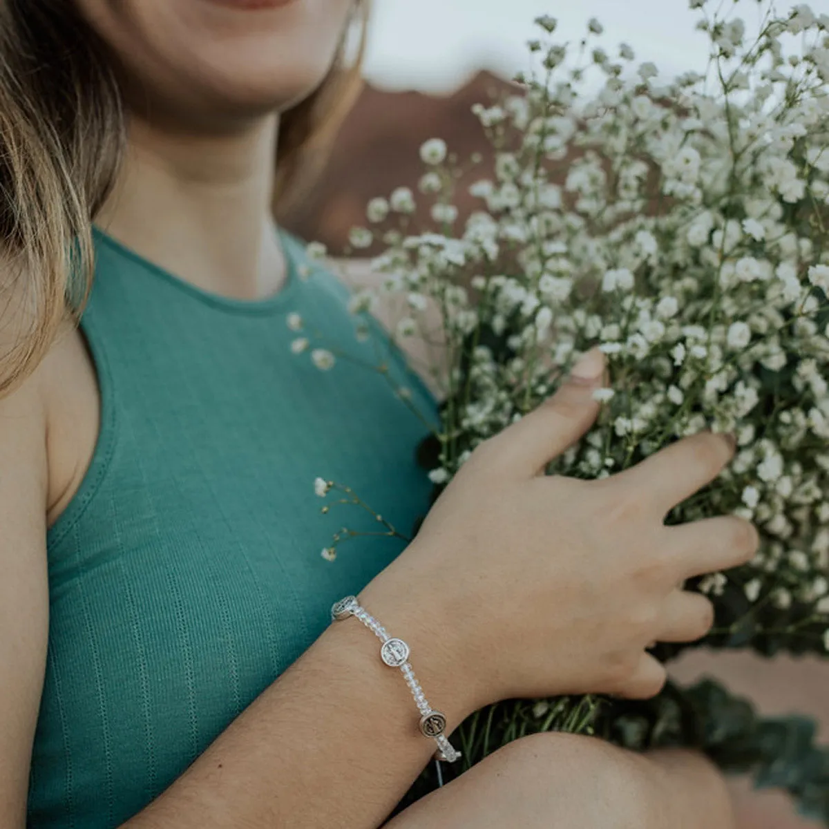 New Beginnings Crystal Benedictine Blessing Bracelet