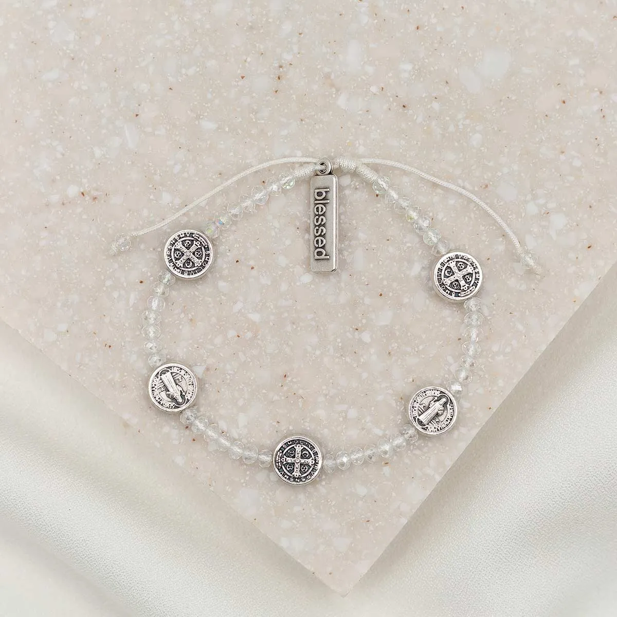 New Beginnings Crystal Benedictine Blessing Bracelet