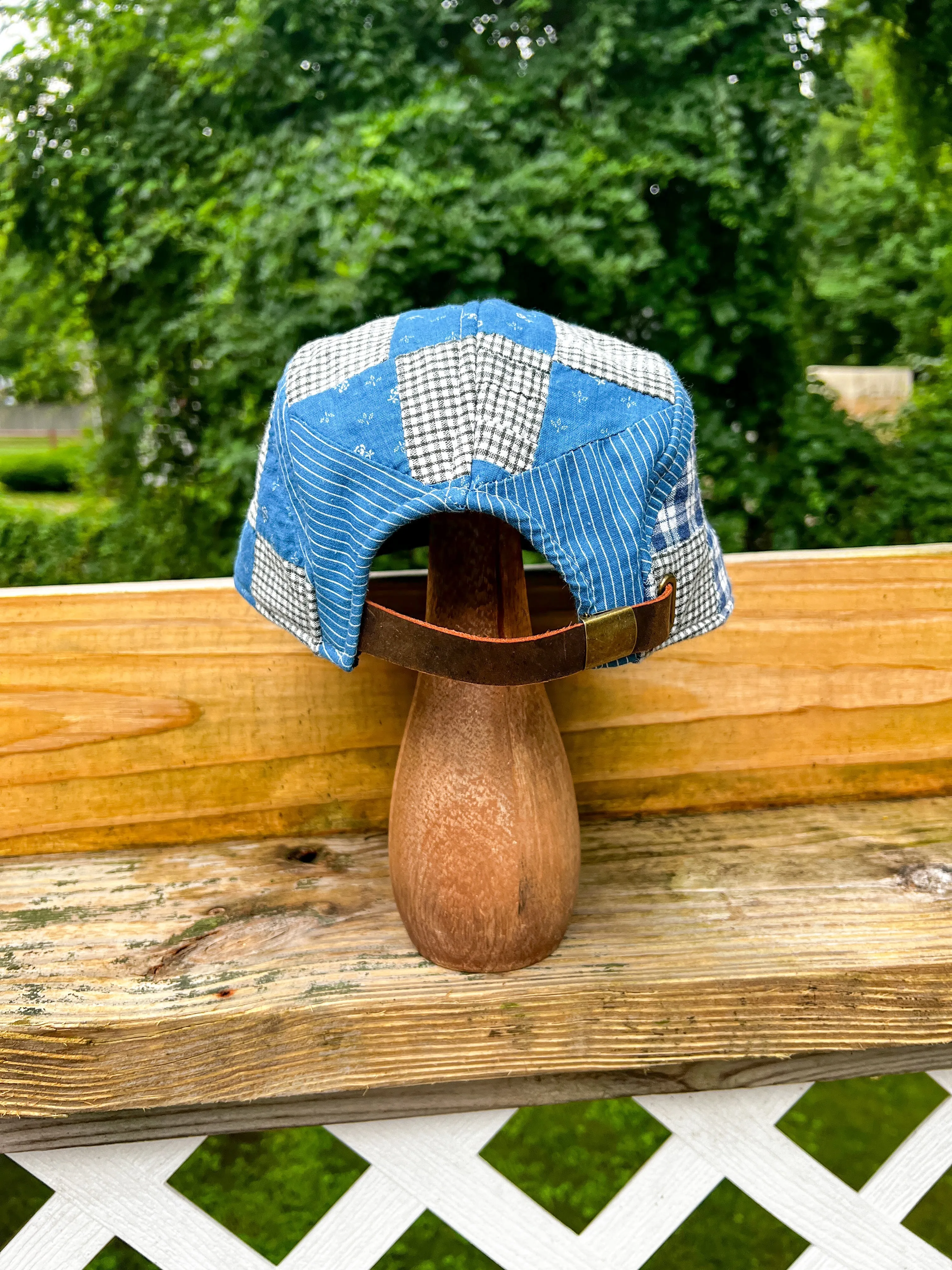 One-of-a-Kind: Indigo Mosaic 5 Panel Hat