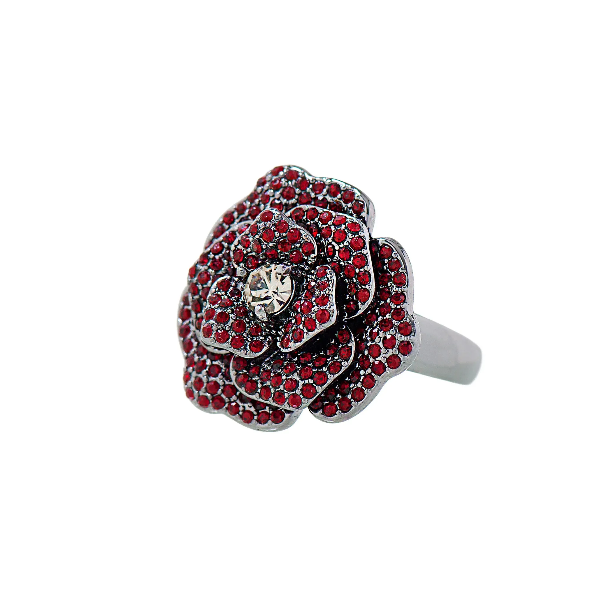 OPULENT ROSE STATEMENT RING (SIAM)