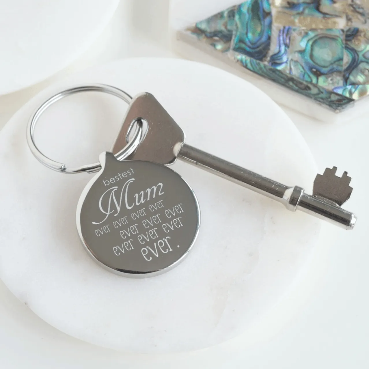 Personalised Bestest Mum Ever Ever Keyring