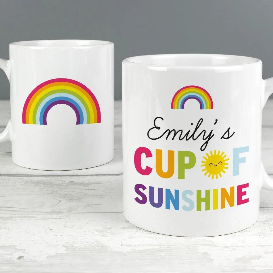 Personalised Rainbow Cup of Sunshine Mug