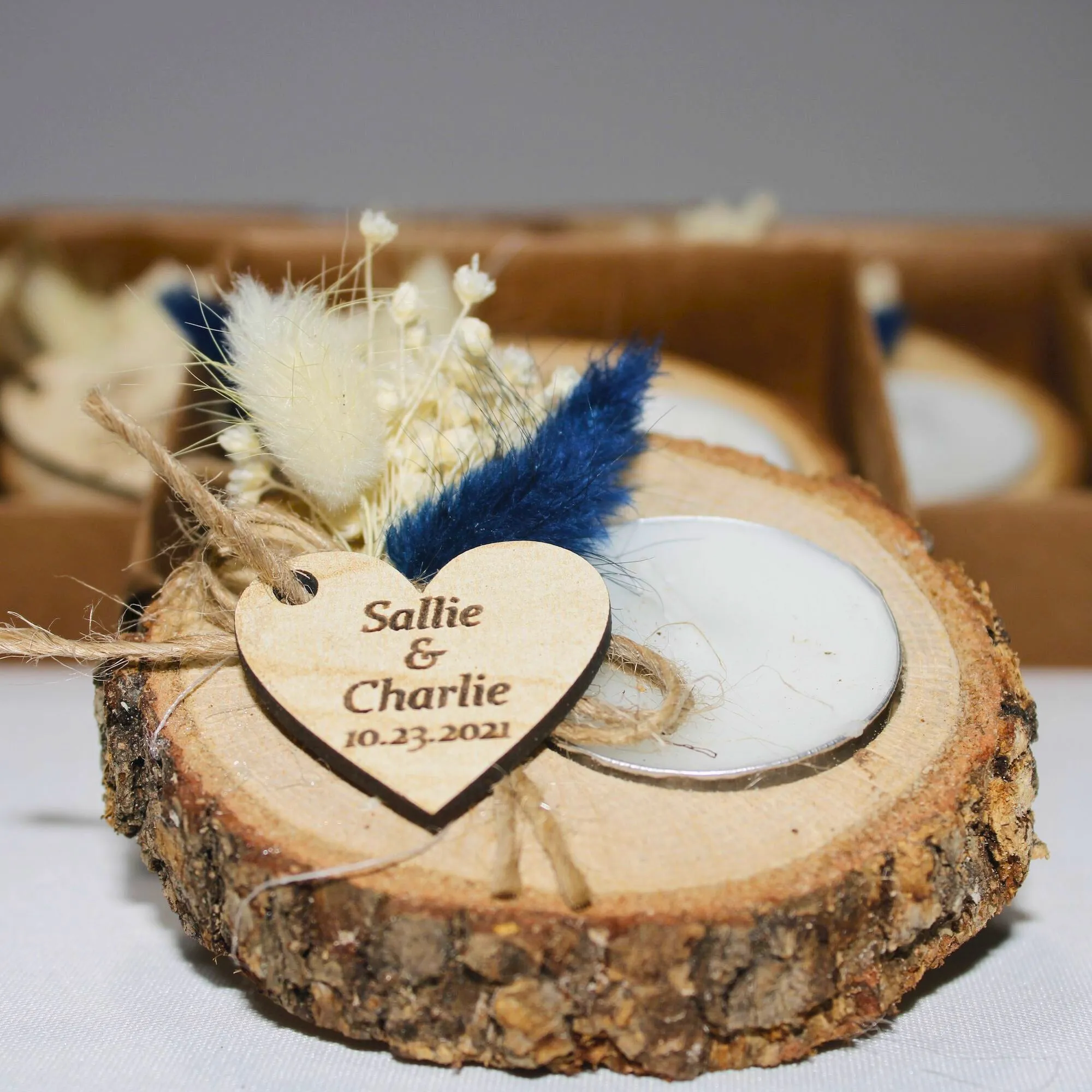 Personalized Wedding Gifts Wooden Tealight Holder, Bridal Shower Gifts, Bridal Shower Presents