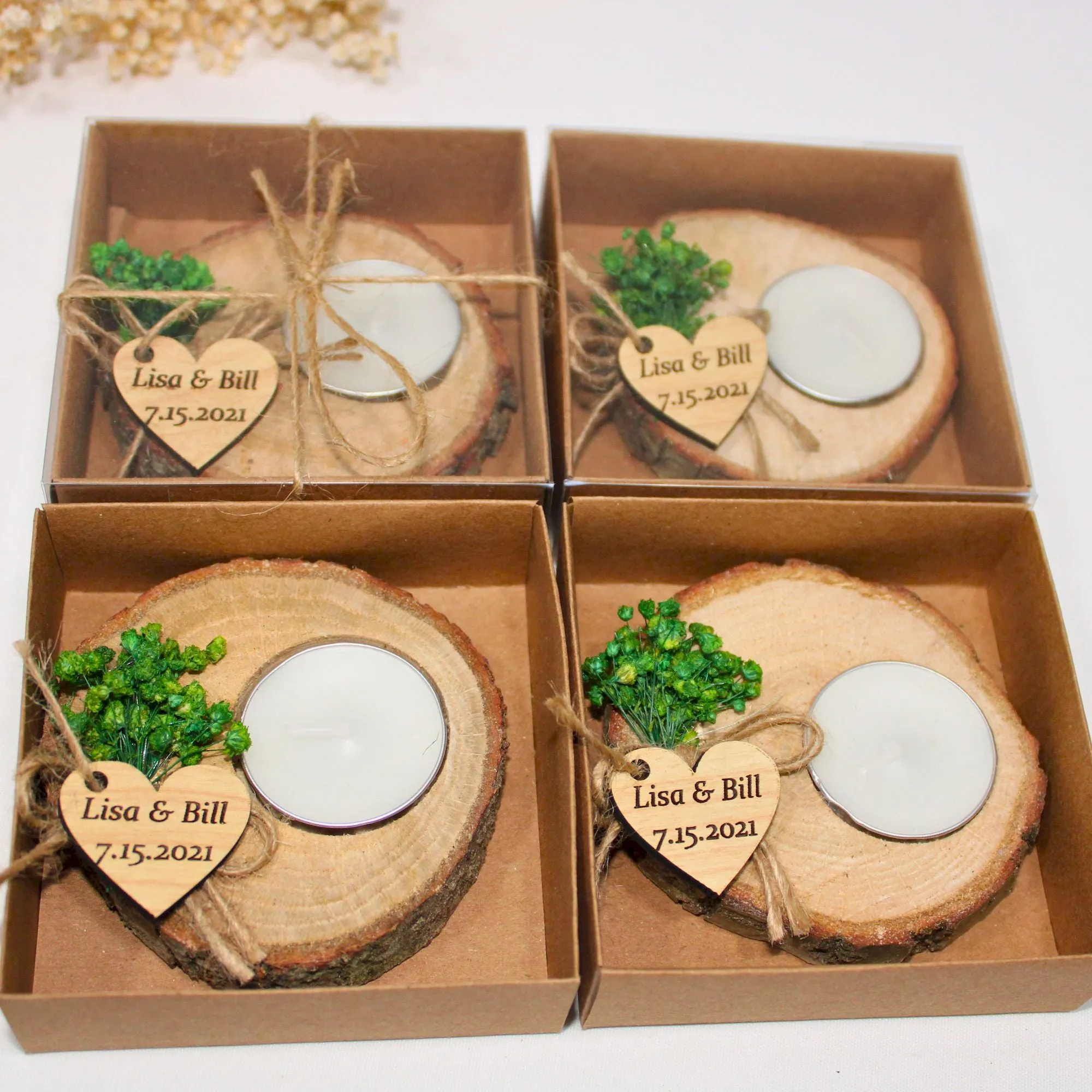 Personalized Wedding Gifts Wooden Tealight Holder, Bridal Shower Gifts, Bridal Shower Presents